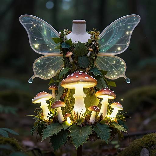 Bioluminescent Mushroom Fairy Dress