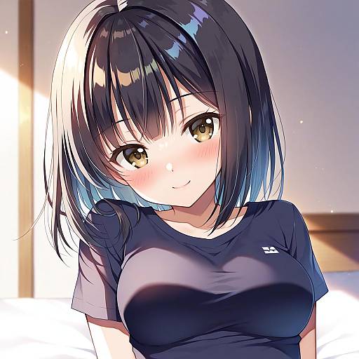 Illustration of Aoyama sumika, original in the style of Mauve