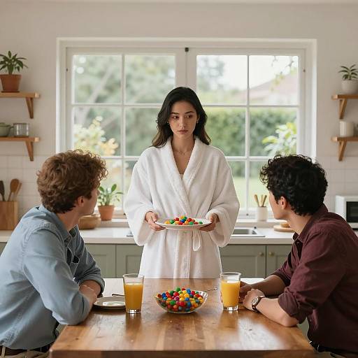 Cozy Kitchen Gathering with Friends