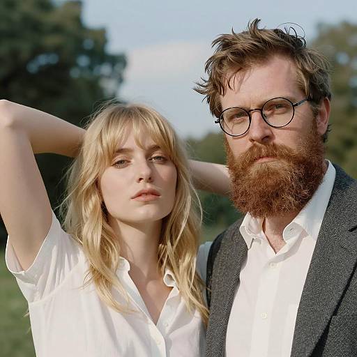 Portrait of Man and Woman Outdoors