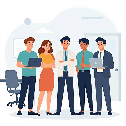 Flat Design of Students in Business