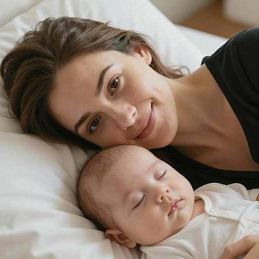 Warm Moment: Mother and Baby Close-Up