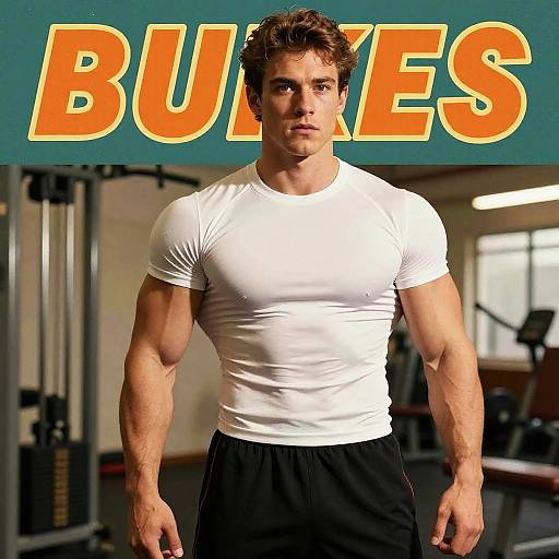 1980s Muscular Workout Poster