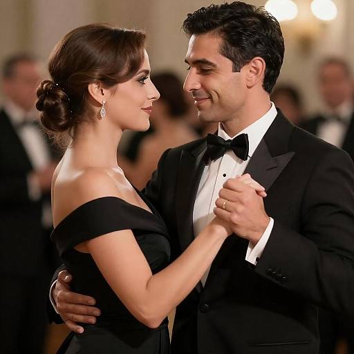 Romantic Dance Moment with Blurred Background