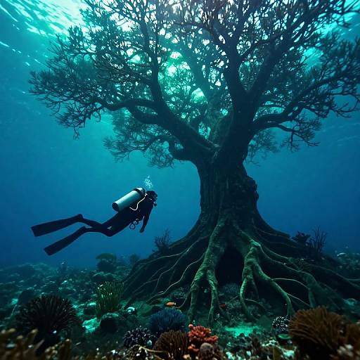 Enchanted Underwater Explorer Scene