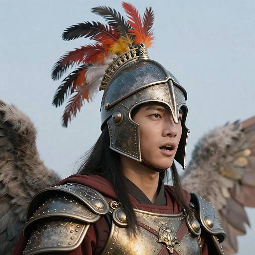 Pale Warrior with Feathered Golden Helmet