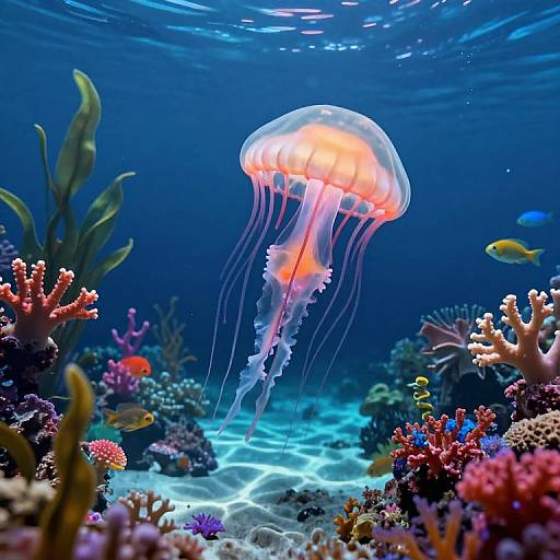 Dreamlike Jellyfish Underwater Realm