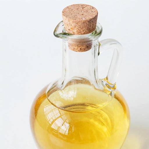 Close-Up of Golden Liquid Bottle