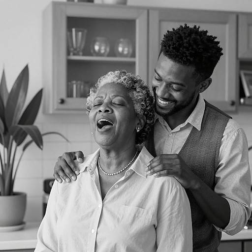 Timeless Kitchen Moments: A Black Family's Embrace