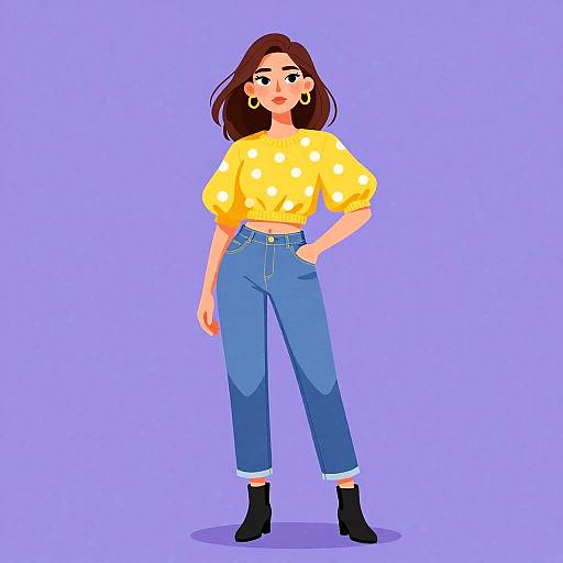 Casual Chic Woman in Yellow Sweater