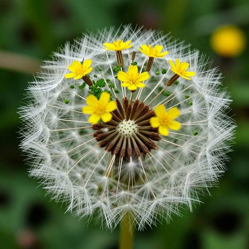 Miniature World on Dandelion Fluff
