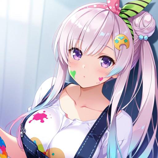 Illustration of Airani iofifteen (1st costume), hololive in the style of Carnelian