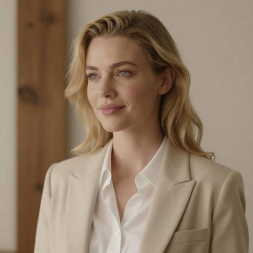 Portrait of Blonde Woman in Blazer