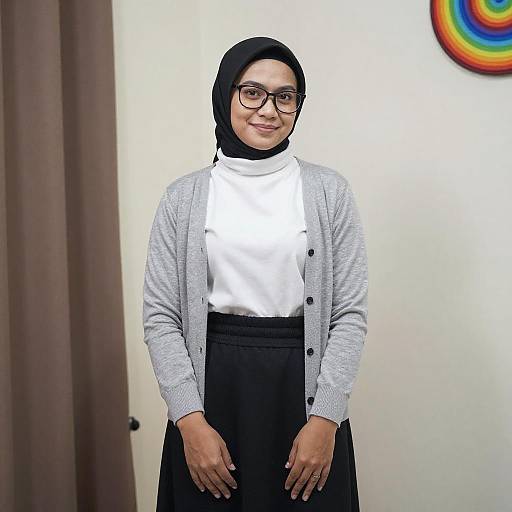 Portrait of Asian Woman in Hijab