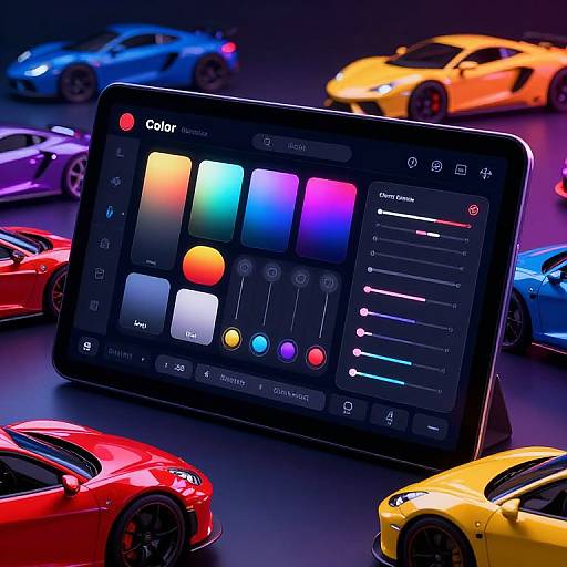Futuristic Car Color Generator UI