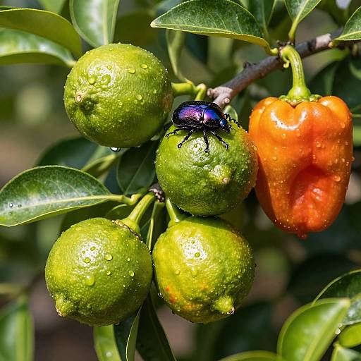 Photorealistic Green Limes and Carolina Reaper