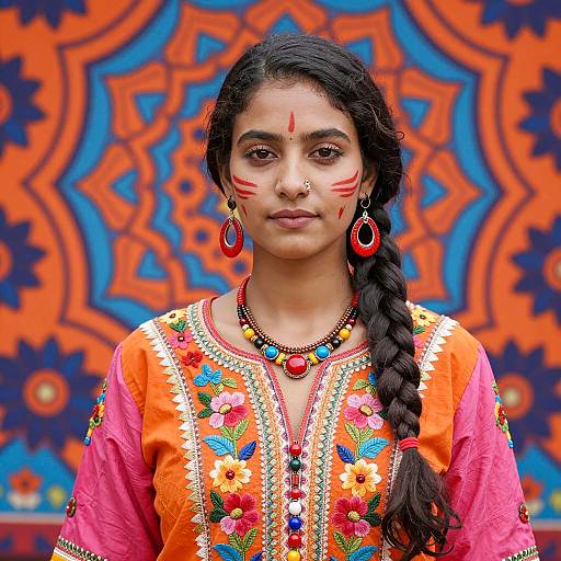 Vibrant Portrait of a Young Woman
