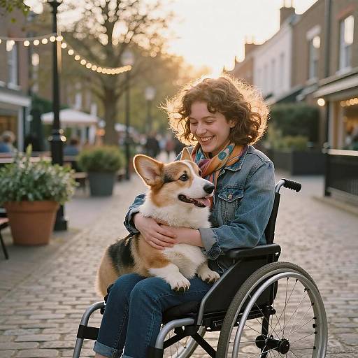 Joyful Embrace in a Sunny Park