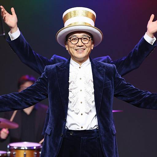 Whimsical Man in Velvet Suit Portrait