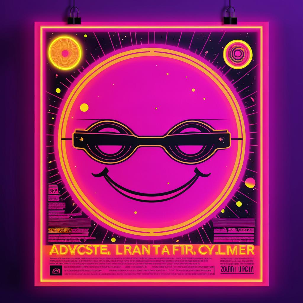 Cosmic Acid House Rave Poster Art