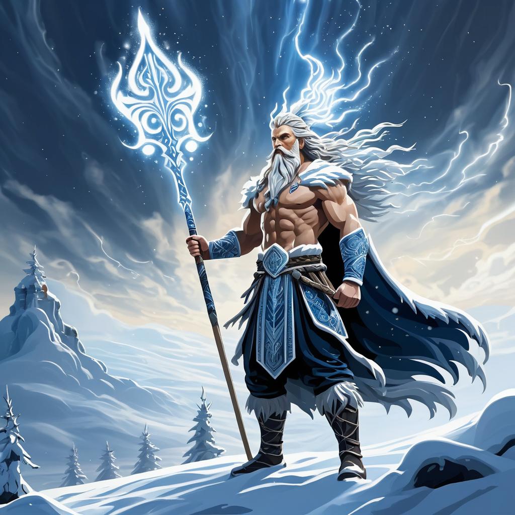 Epic Slavic God Commanding Winter Storms