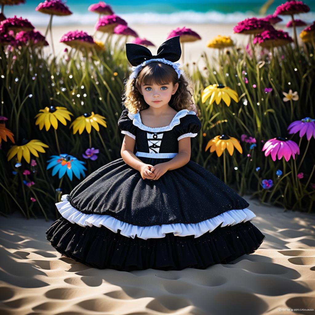 Mystical Alice in Enchanted Beach Setting