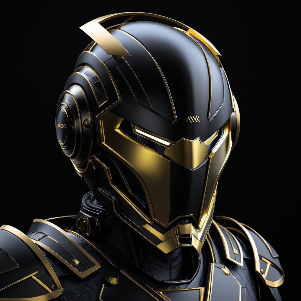 Gilded Robot: Intimidating Black Armor