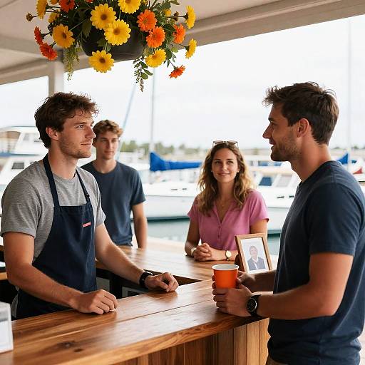 Casual Marina Gathering with Friends