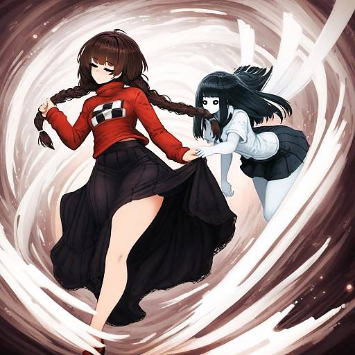 Illustration of Monoe, yume nikki in the style of Barbariank