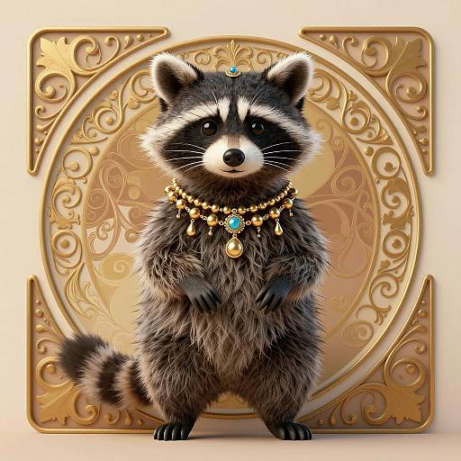 Vintage Vaudeville Black Raccoon Art