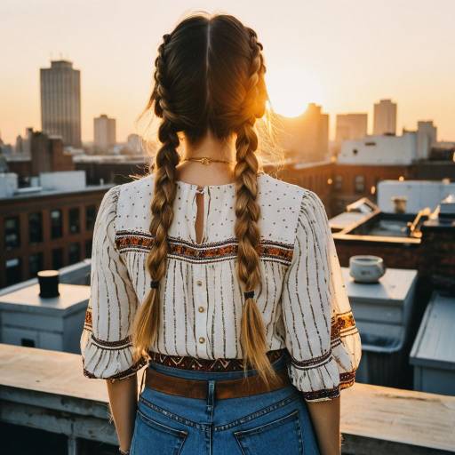 Urban Sunset: Halo Braid Fashion Shoot Urban Sunset: Halo Braid Fashion Shoot