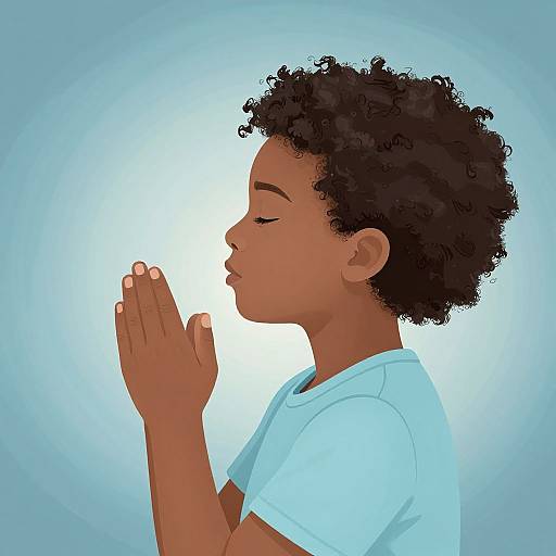 Calm Child Practicing Deep Breathing