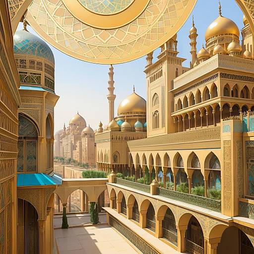 Ornate Cairo-Inspired Architecture at Midday