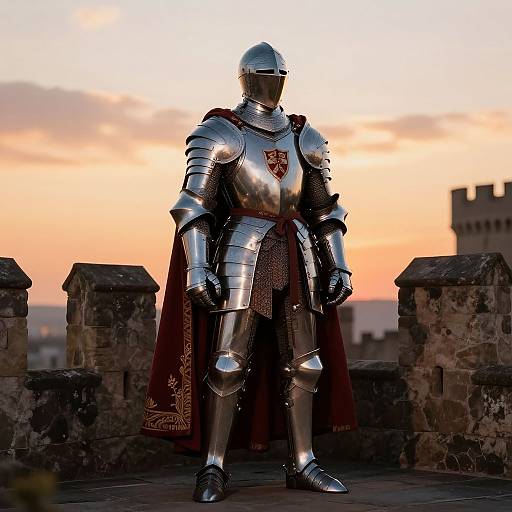 Noble Knight Armor at Sunset