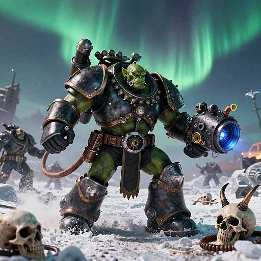 Ork Warlord with Steam Buzzsaw Gauntlet