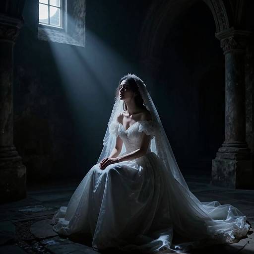 Ethereal Spectral Bride in Crypt