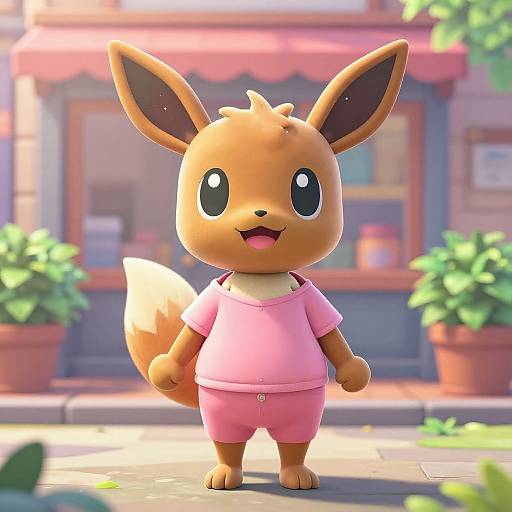 Anthro Eevee in Urban Daylight