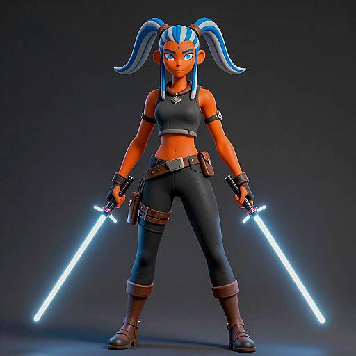 Striking CGI Alien Warrior Character