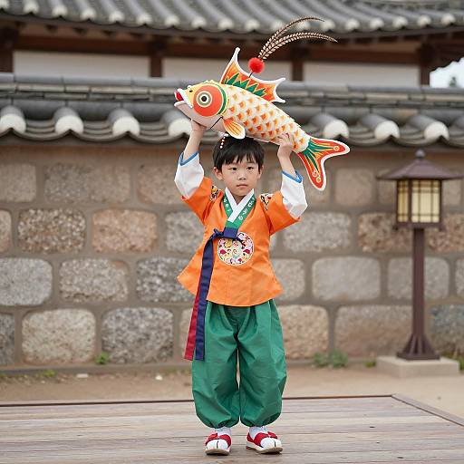 Photorealistic Fish Dance Costume Portrait