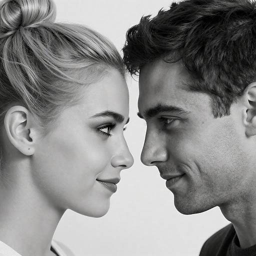 Intimate Black and White Couple Portrait