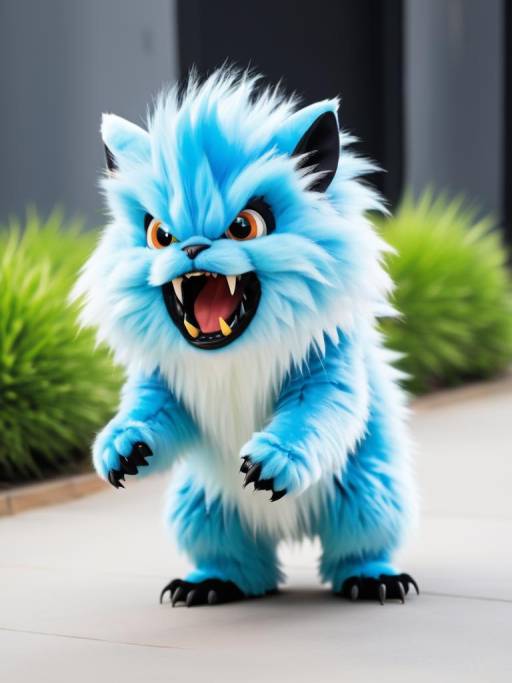 Adorable Menacing Furry Monster Photo