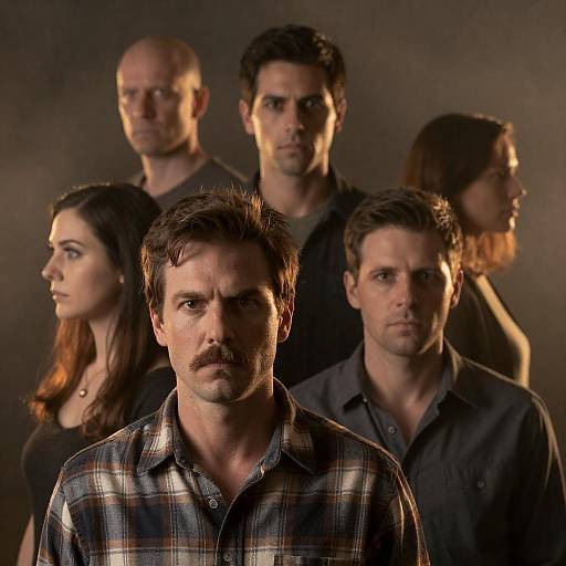 Dramatic Group Portrait in Smoky Atmosphere
