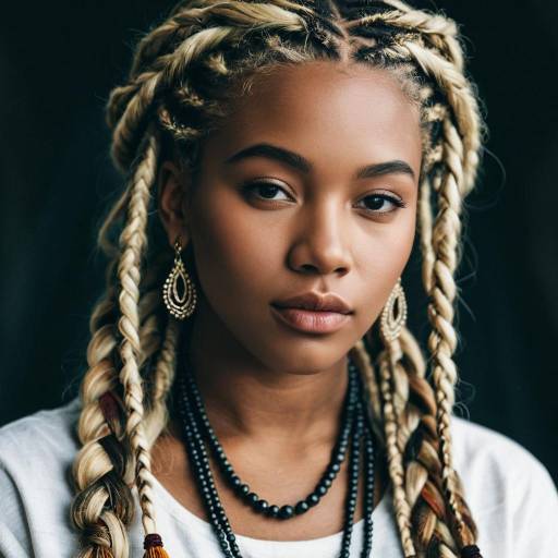 Elegant Blonde Faux Locs Portrait