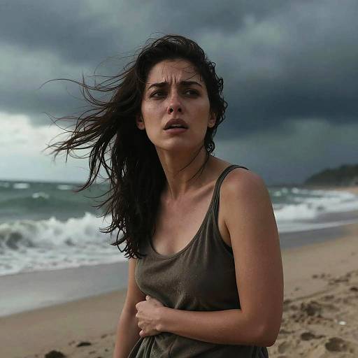 Dramatic Stormy Beach Emotion