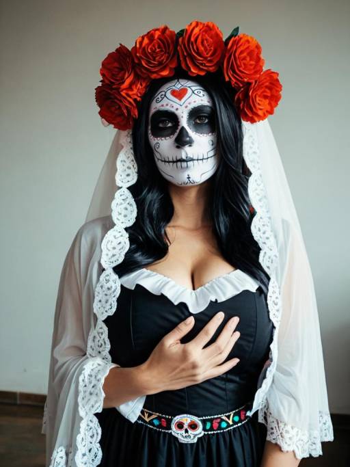 Candid La Muerte Costume Cosplay Portrait