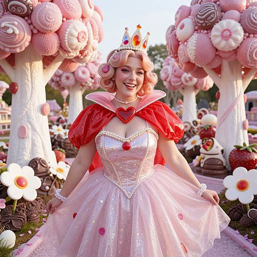 Radiant Candy Queen in Dessert Garden