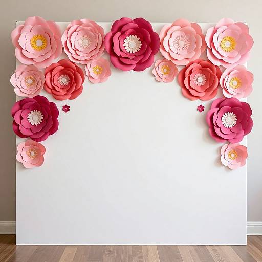 Large Paper Flower Backdrop Design