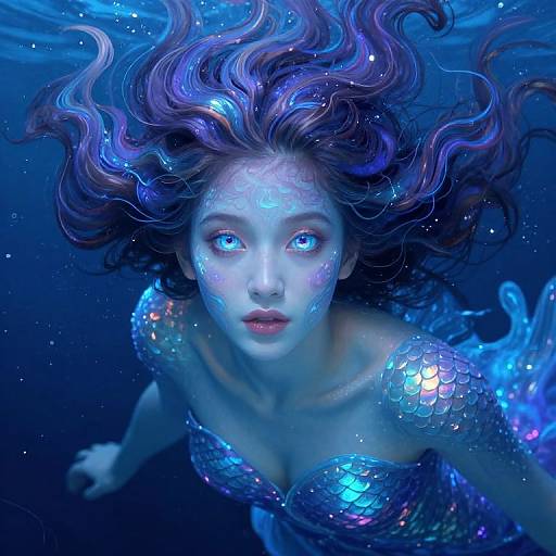 Celestial Nymph in Enchanting Underwater Realm
