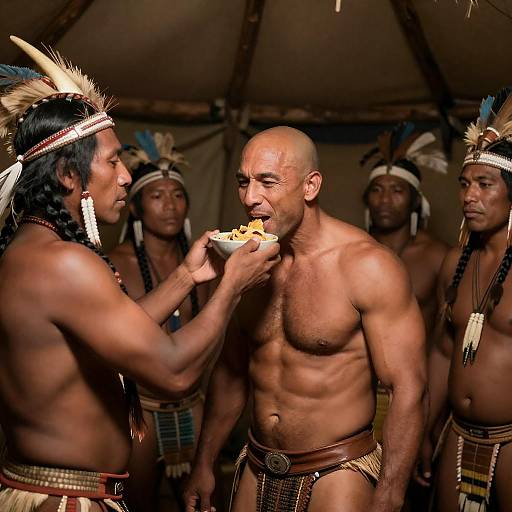 Native American Ceremony Feeding Ritual