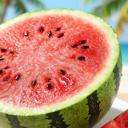 Photorealistic Watermelon Close-Up Slice